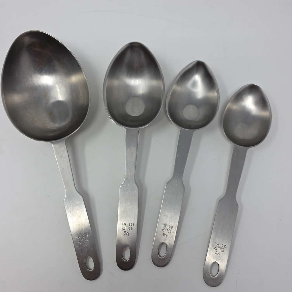 Norpro 18/10 Measuring Scoop Stainless Steel Ladle Spoon Heavy Duty Set Of 4